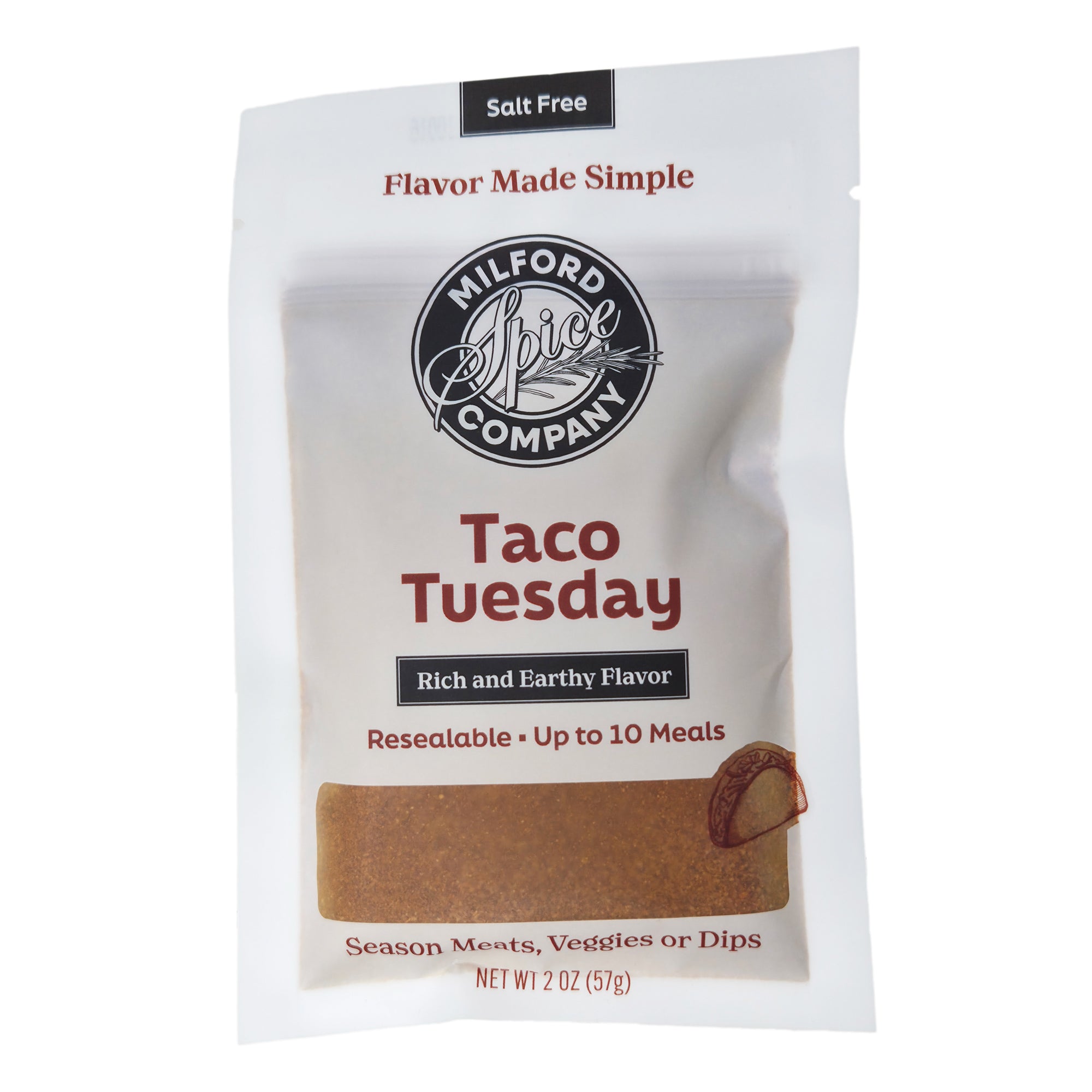 Milford Spice Co. Taco Tuesday Salt Free Seasoning - 2 oz